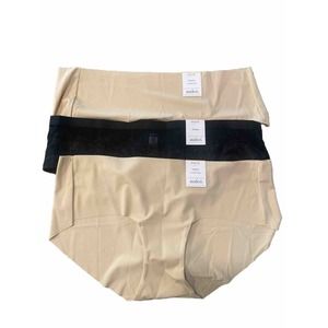 Auden Panties 2 Hipster Invisible Edge Soft Beige 1 Cheeky w Lace Front Medium